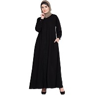 Front open Cardigan abaya- Black color